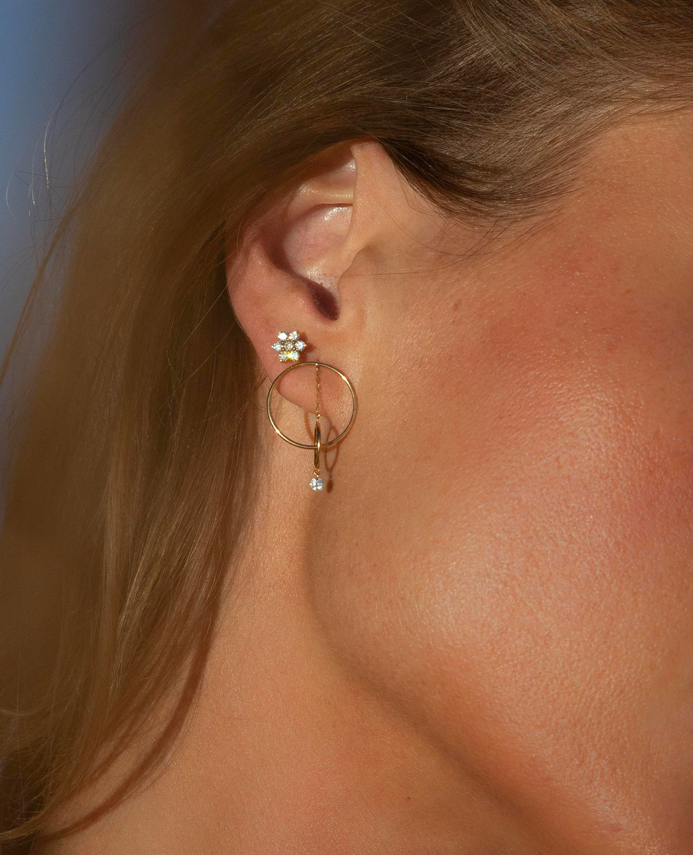 Mono boucle d'oreille mini Hélios