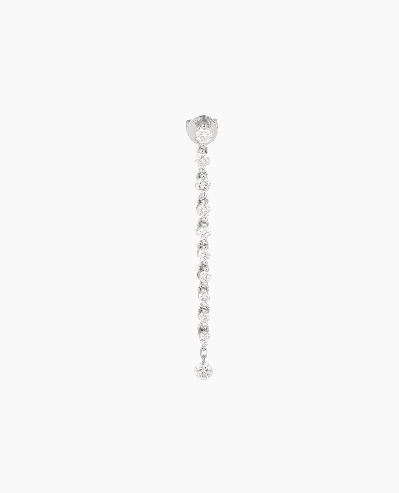 Mono boucle d'oreille Tennis Ligne
