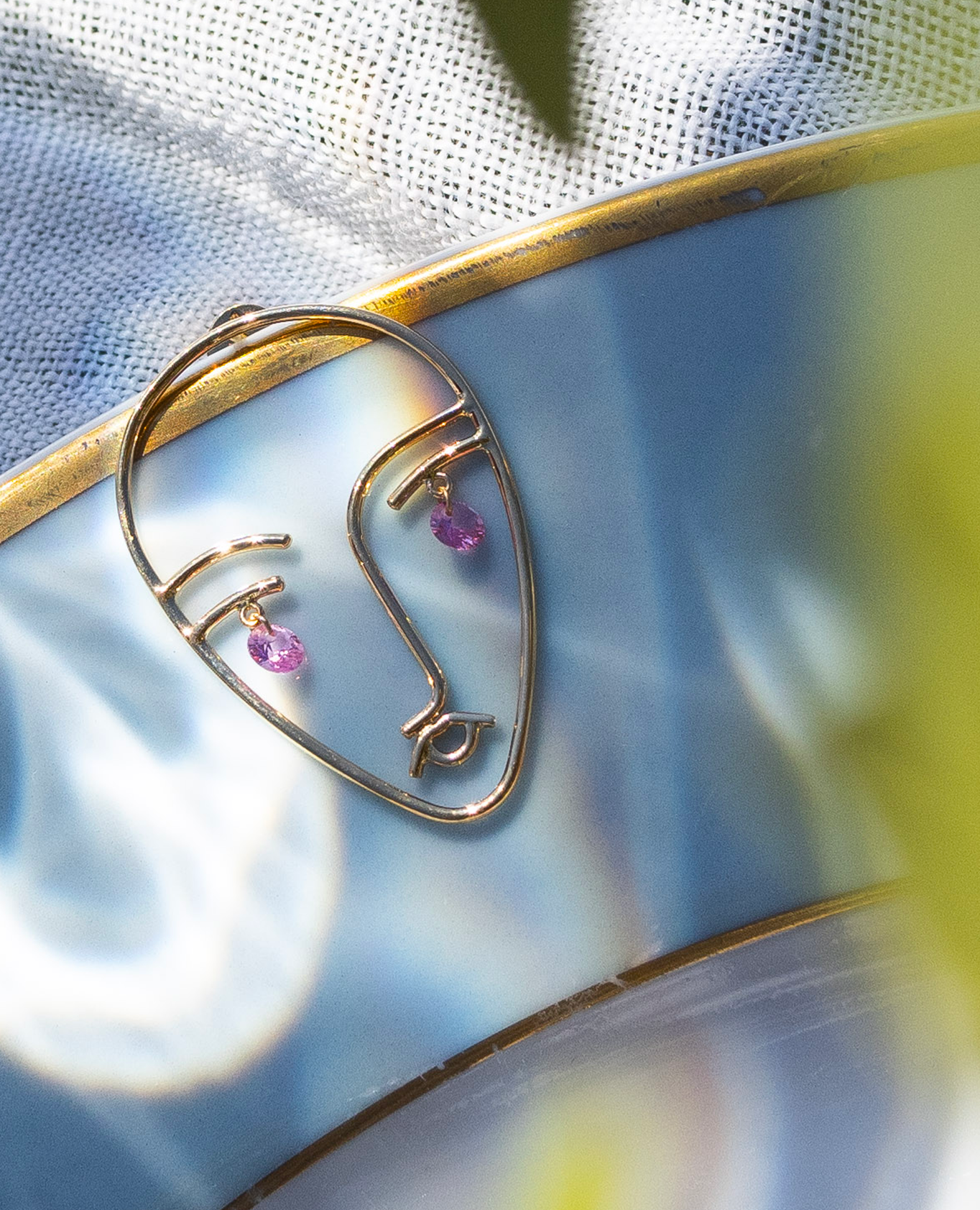Boucle d'oreille Matisse Saphir