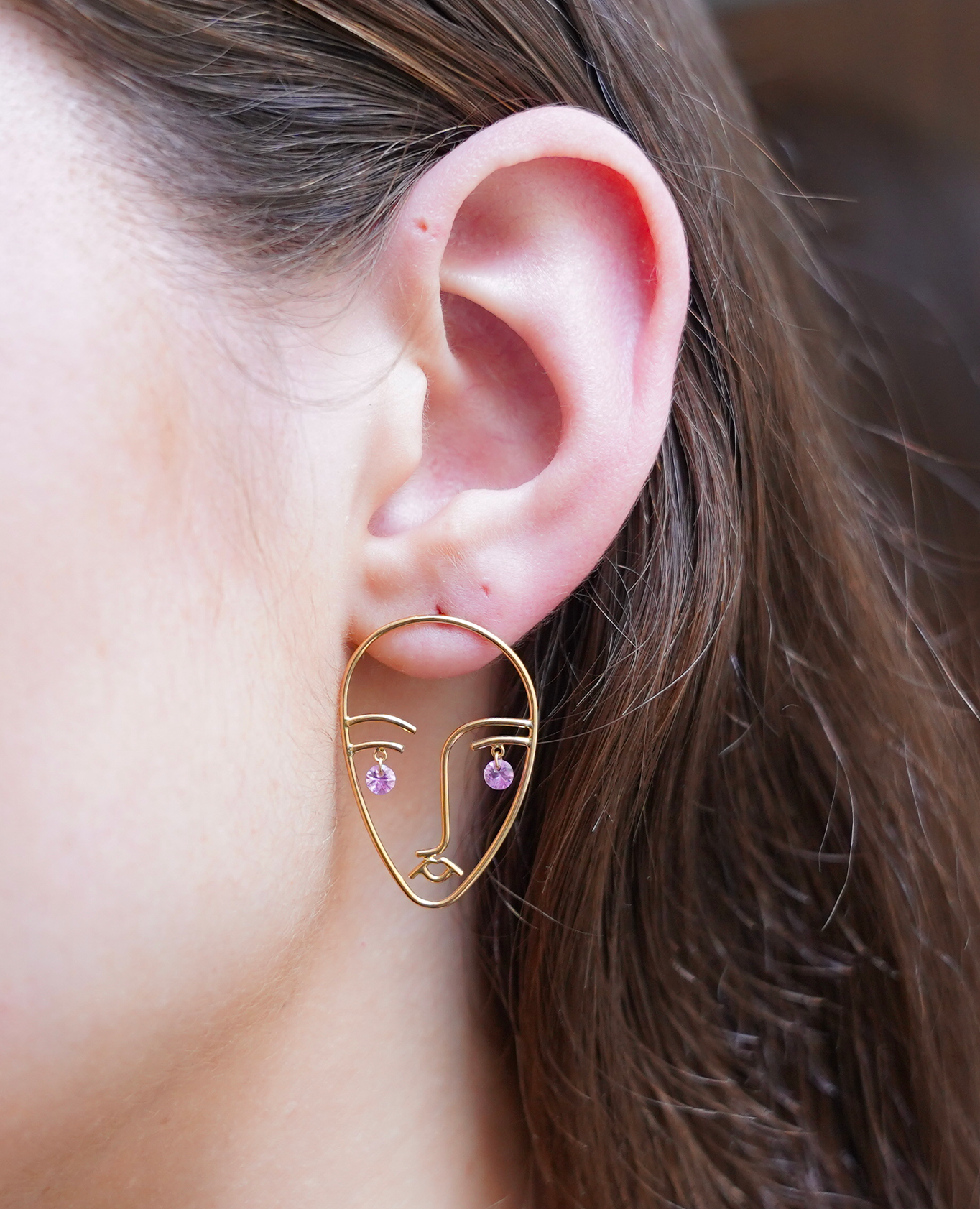 Boucle d'oreille Matisse Saphir