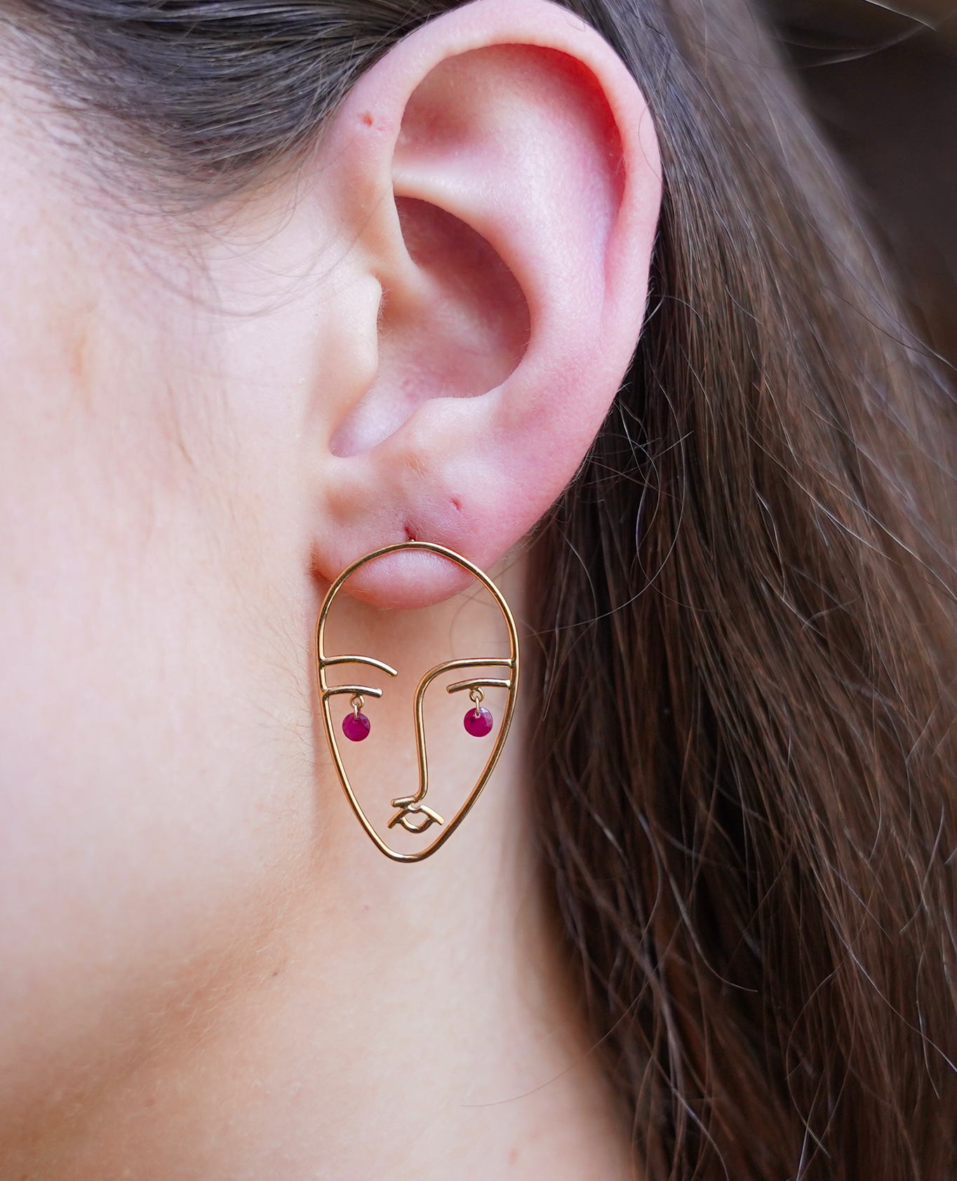 Boucle d'oreille Matisse Ruby