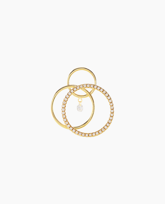 Tourbillon diamond earring