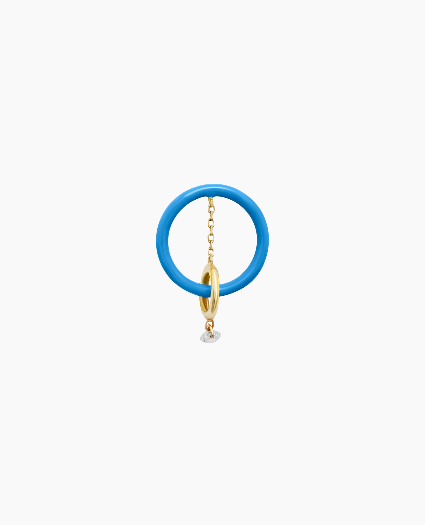 Boucles d'oreilles Enamel Orbite Bleu