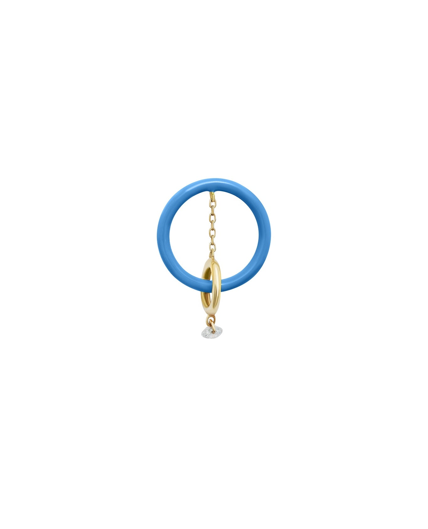 Boucles d'oreilles Enamel Orbite Bleu