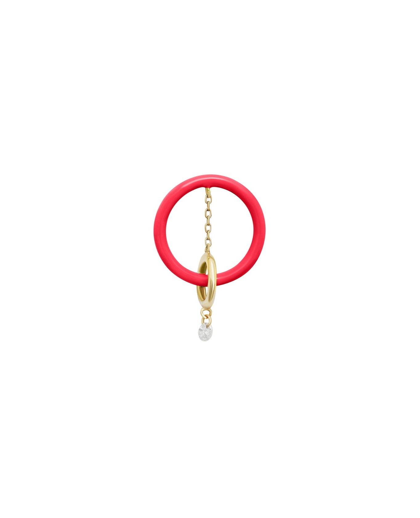 Boucles d'oreilles Enamel Orbite Rose