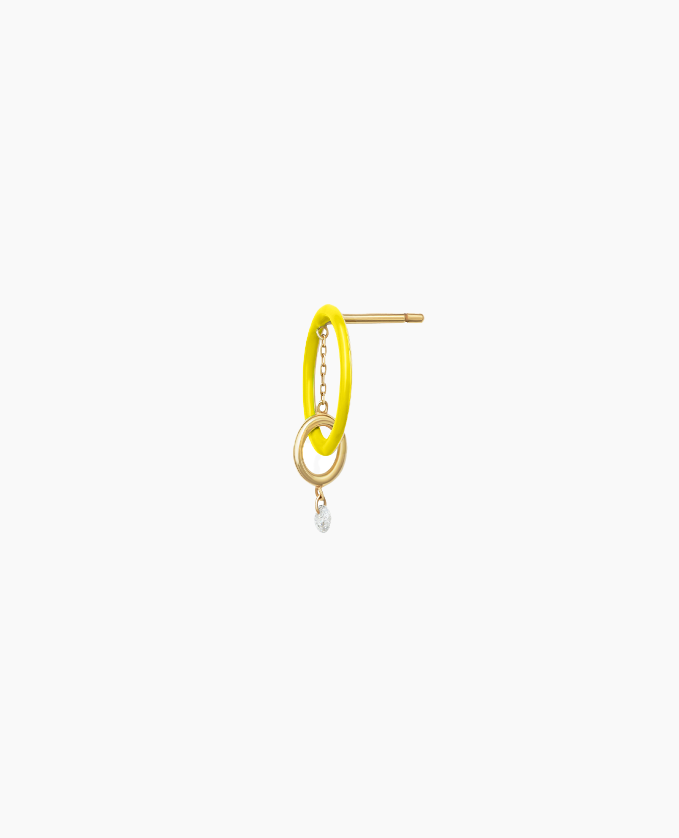 Boucles d'oreille Enamel Orbite Jaune