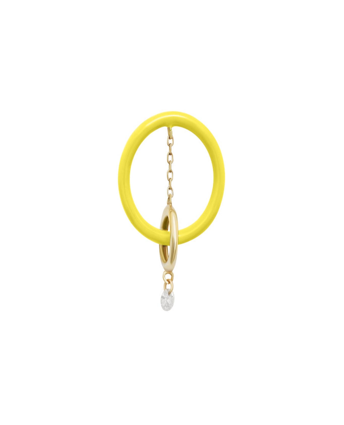 Boucles d'oreilles Enamel Orbite Jaune