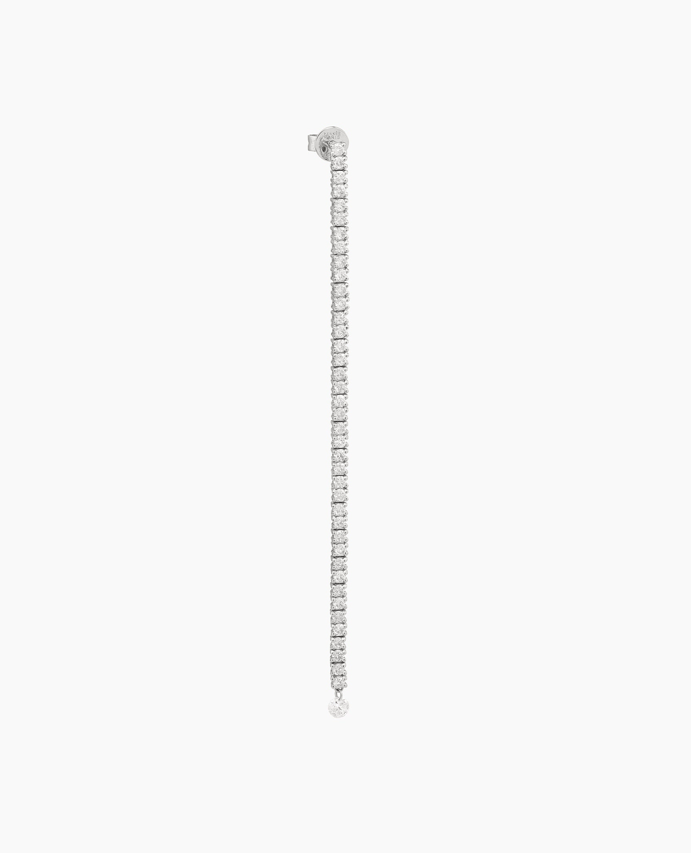 Boucle d'oreille Rivière Tennis un diamant