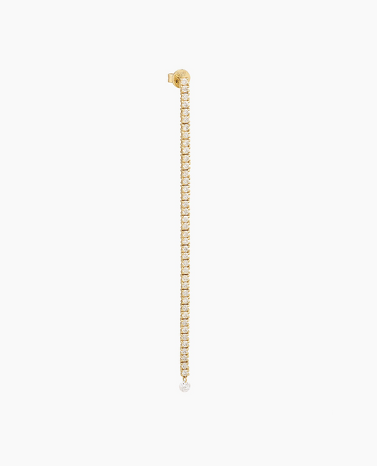 Boucle d'oreille Rivière Tennis un diamant
