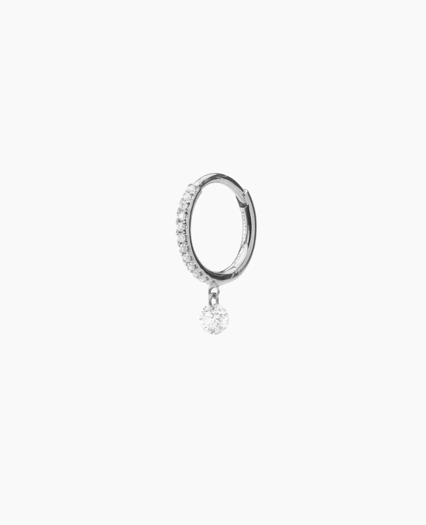Piercing 1 diamant pavé Blanc