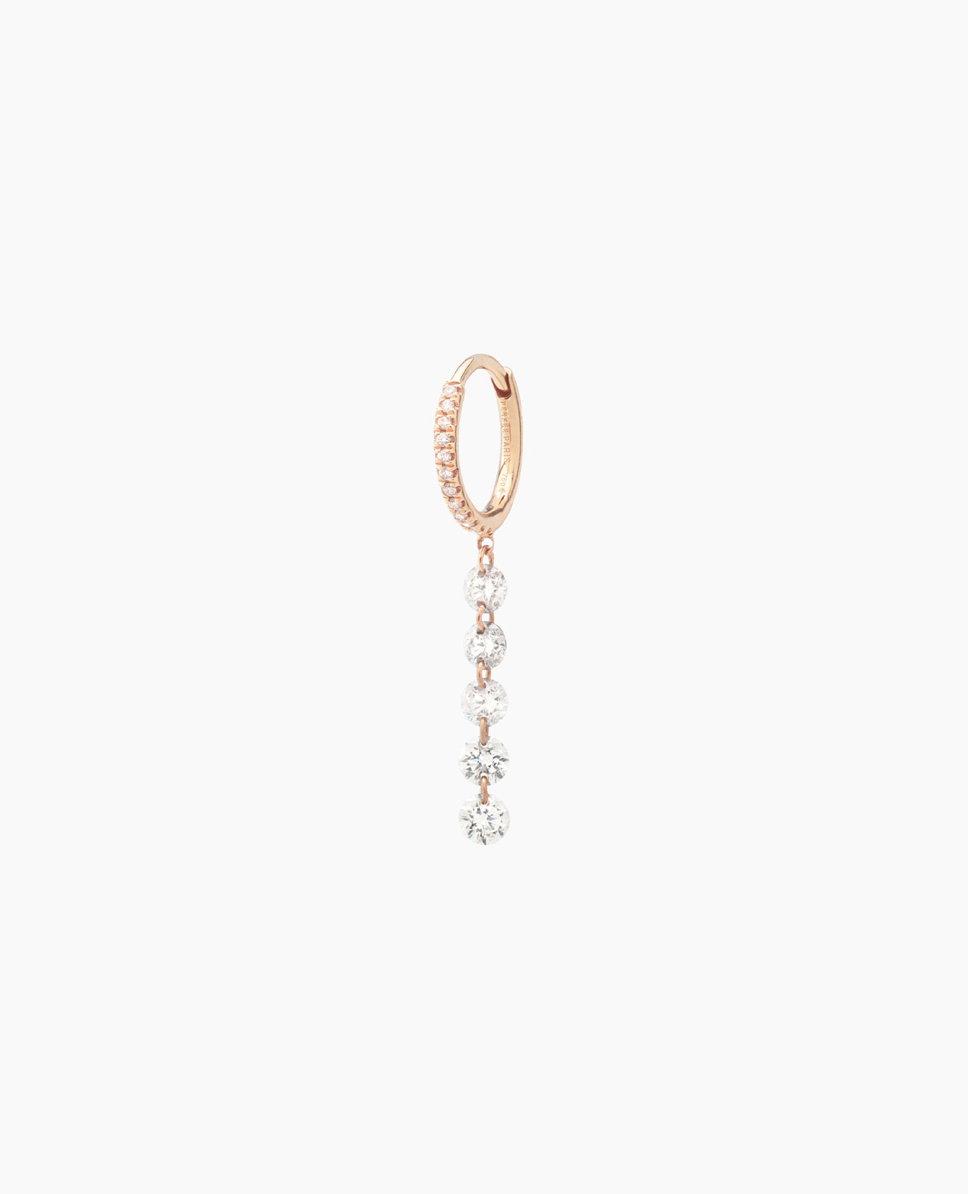 Piercing Danaé anneau pavé cinq diamants