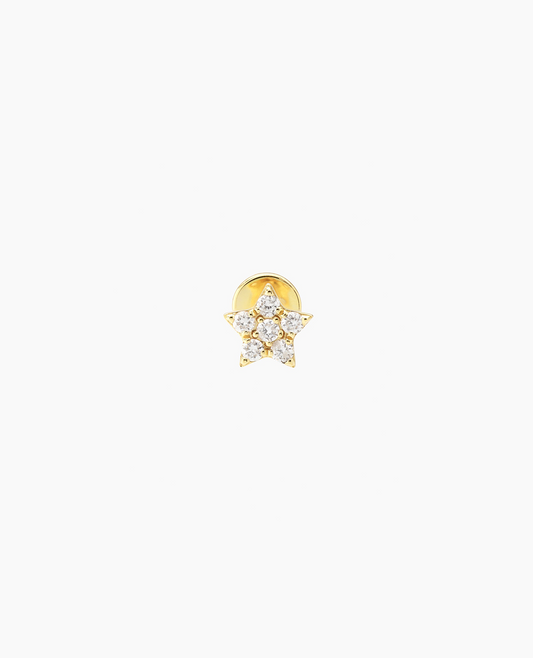 Piercing mini étoile pavé