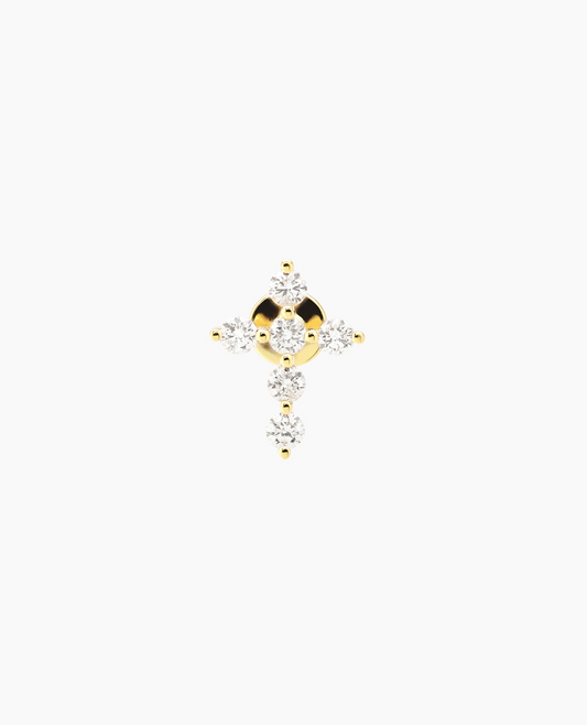 Piercing mini croix pavé