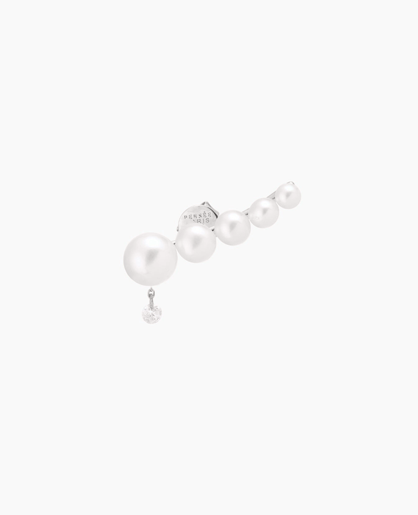 Mono Boucle d'oreille Aphrodite cinq perles un diamant
