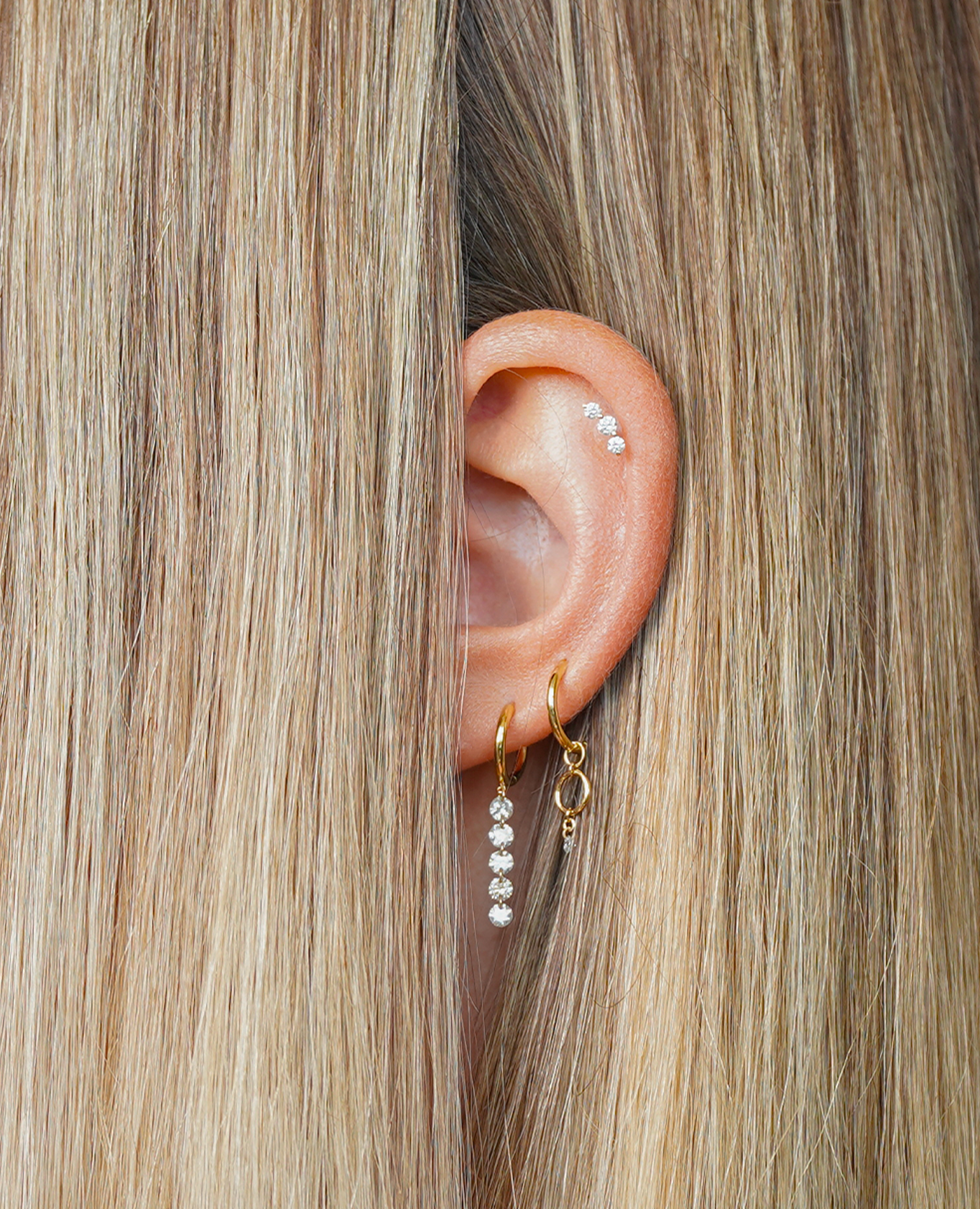 Piercing trois diamants