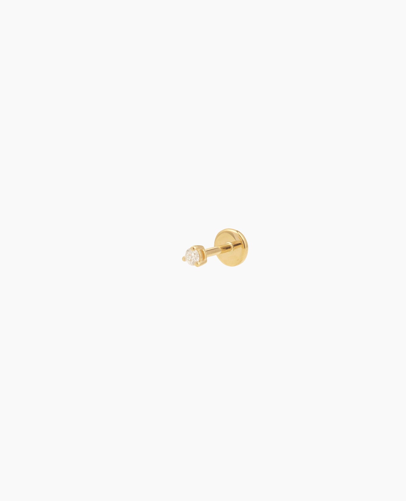 Piercing avec diamant serti griffe