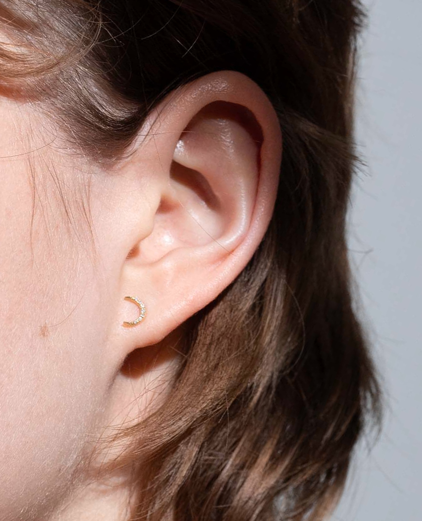 Piercing Séléné Lune pavée