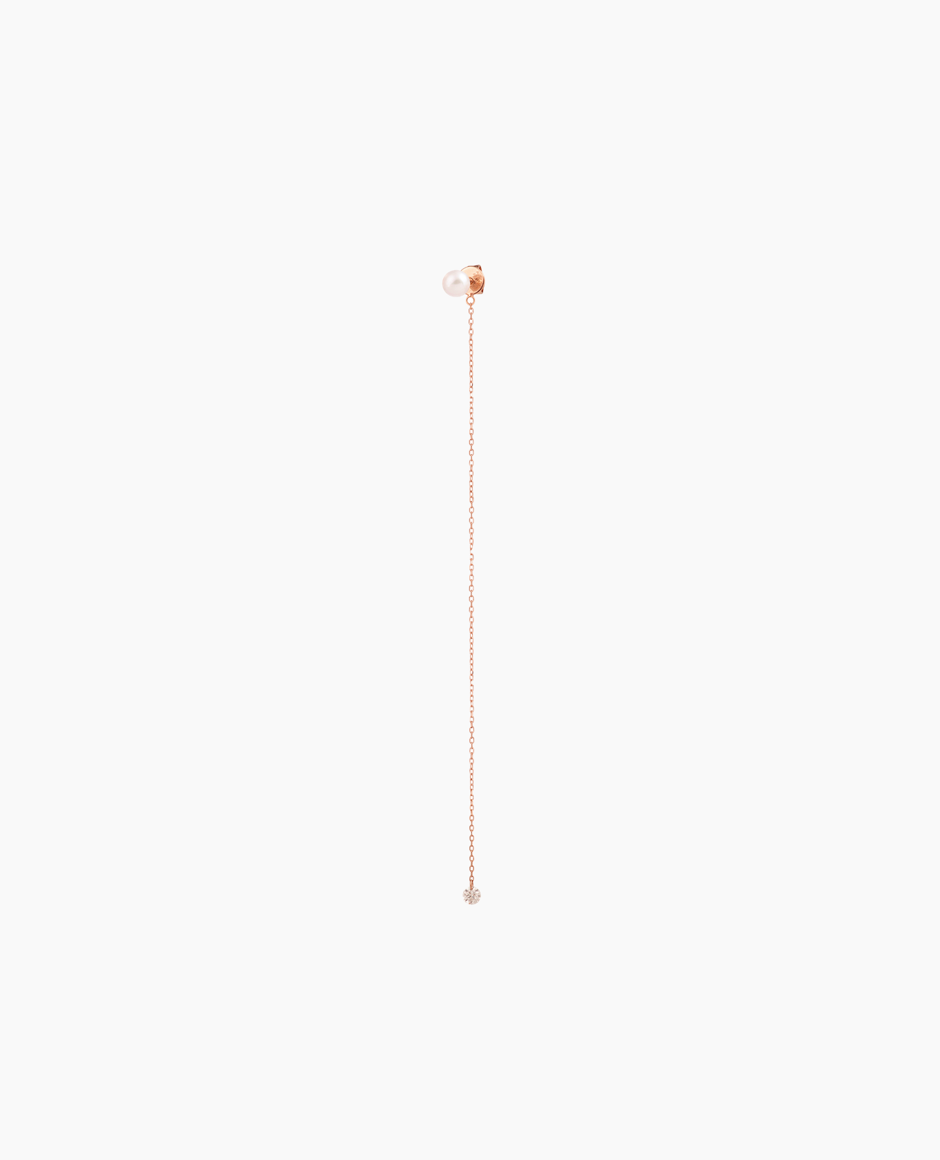 Mono Boucle d'oreille Aphrodite une perle chaîne