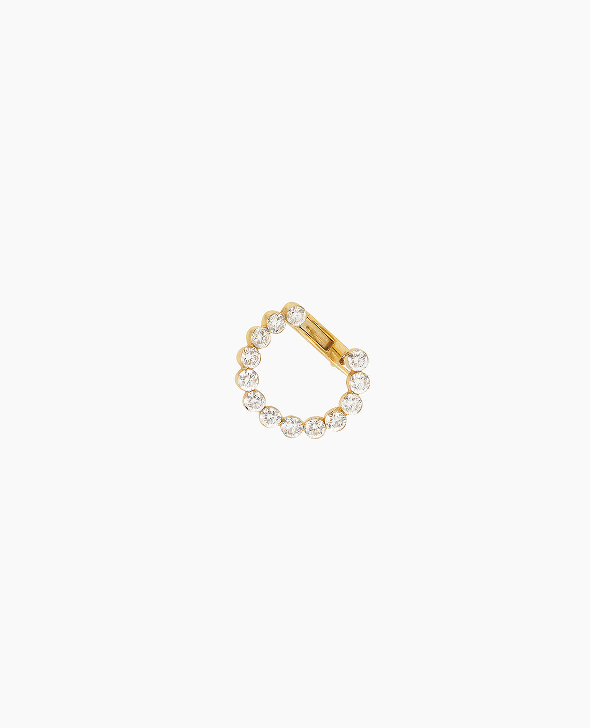 Mono boucle d'oreille Tennis cercle