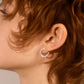 Boucle d'oreille Tennis cercle