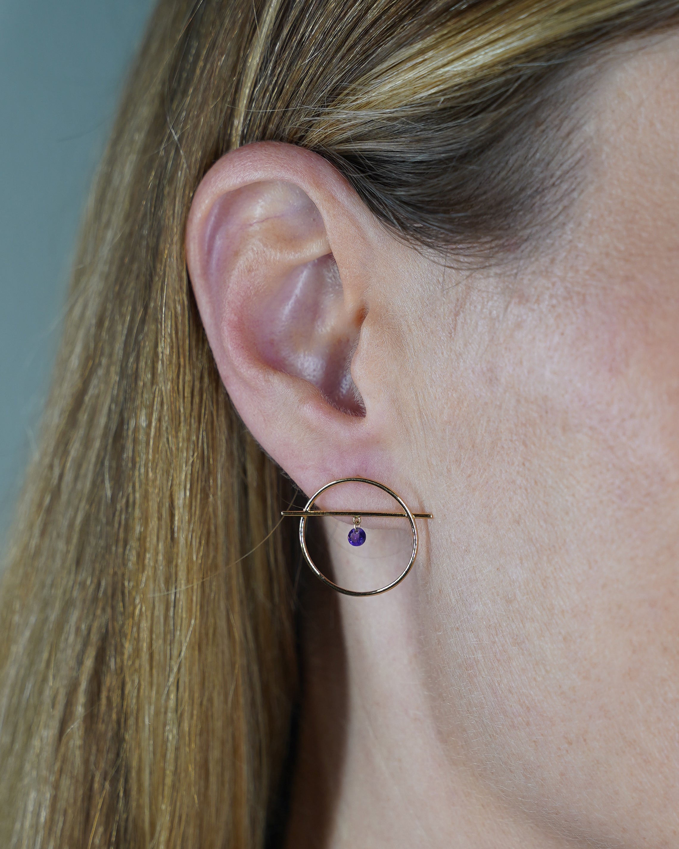 Amethyst Fibula Earring 1