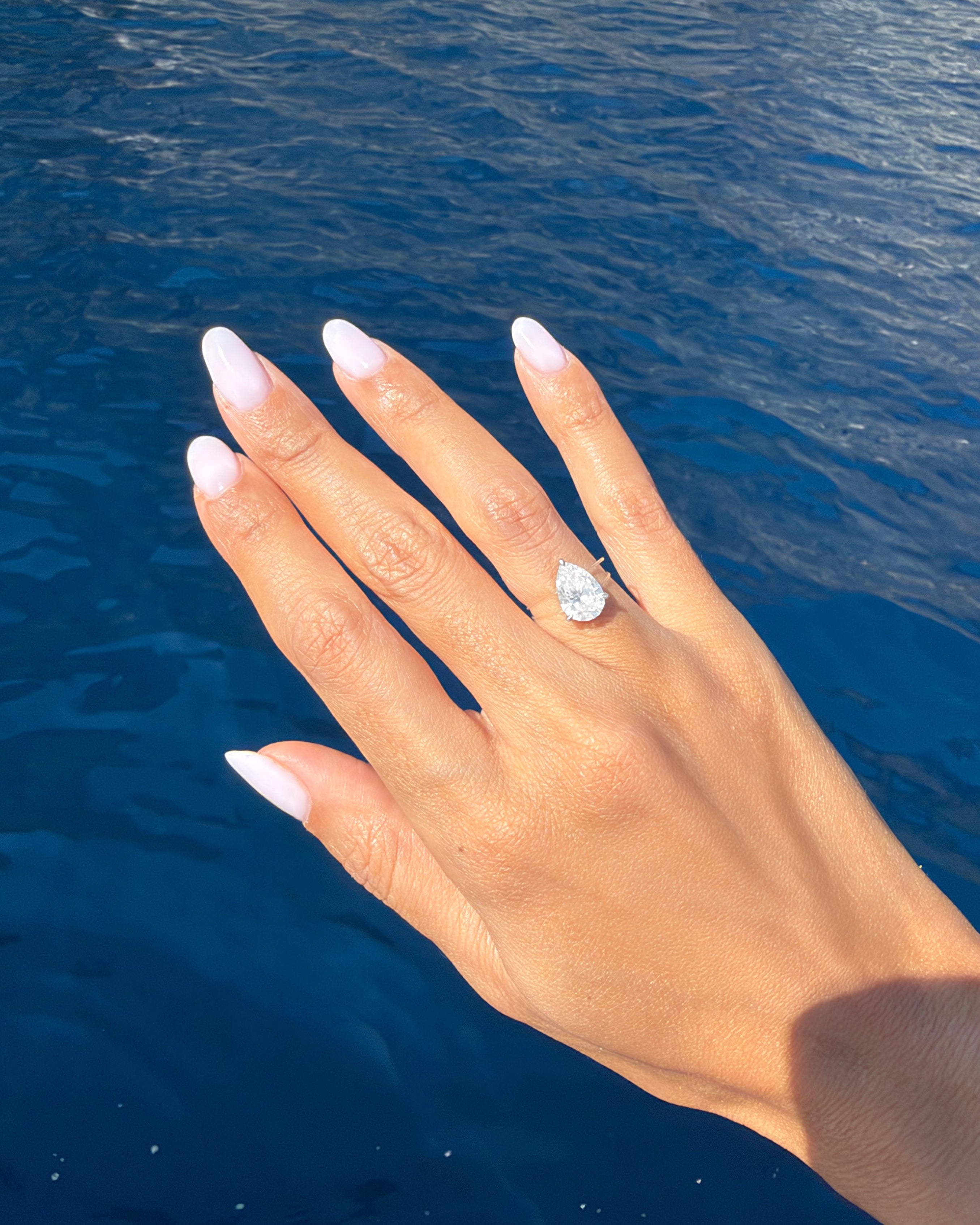 Bague Floating Diamant Poire