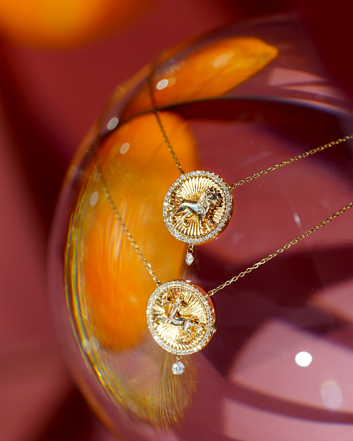 Collier Céleste Médaillon Lion