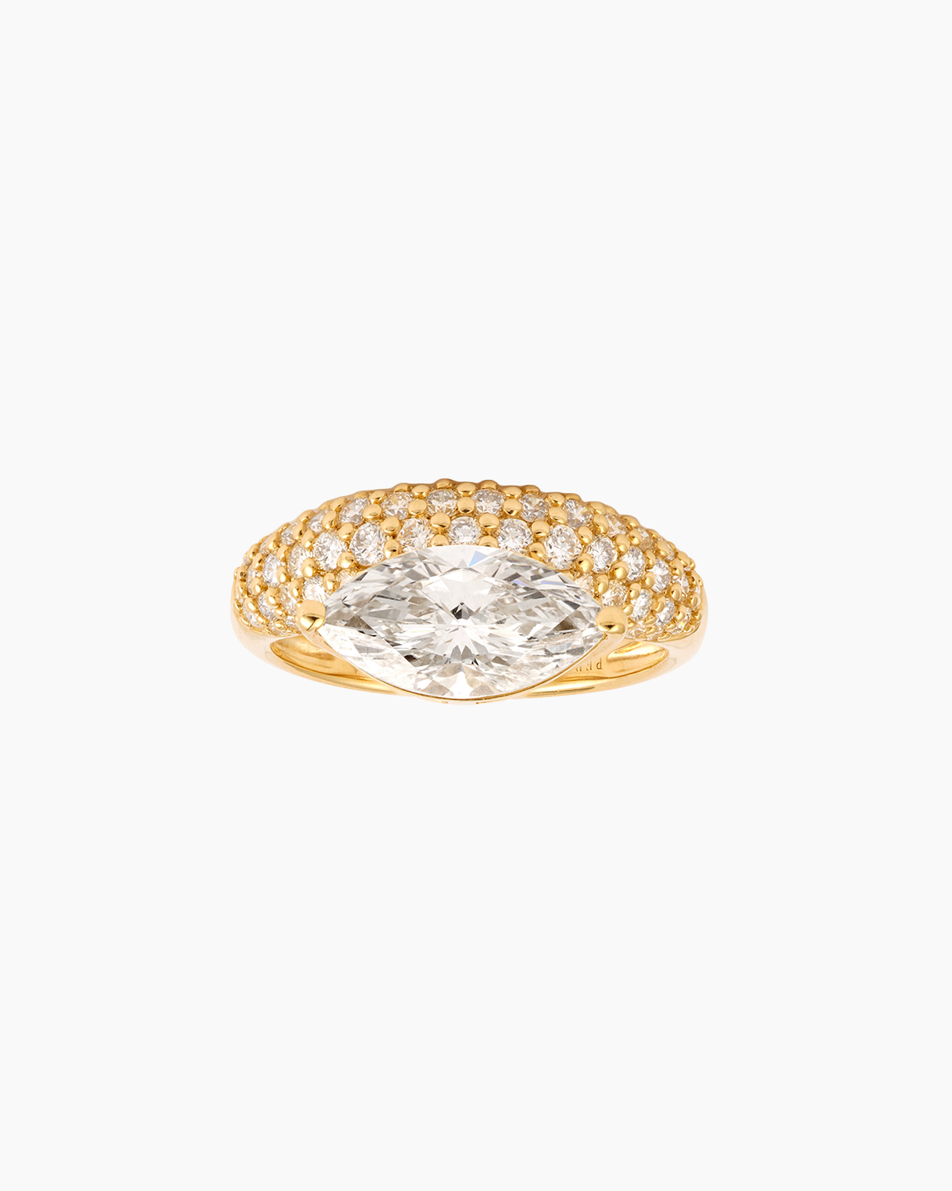 Wave Dome Gold Ring