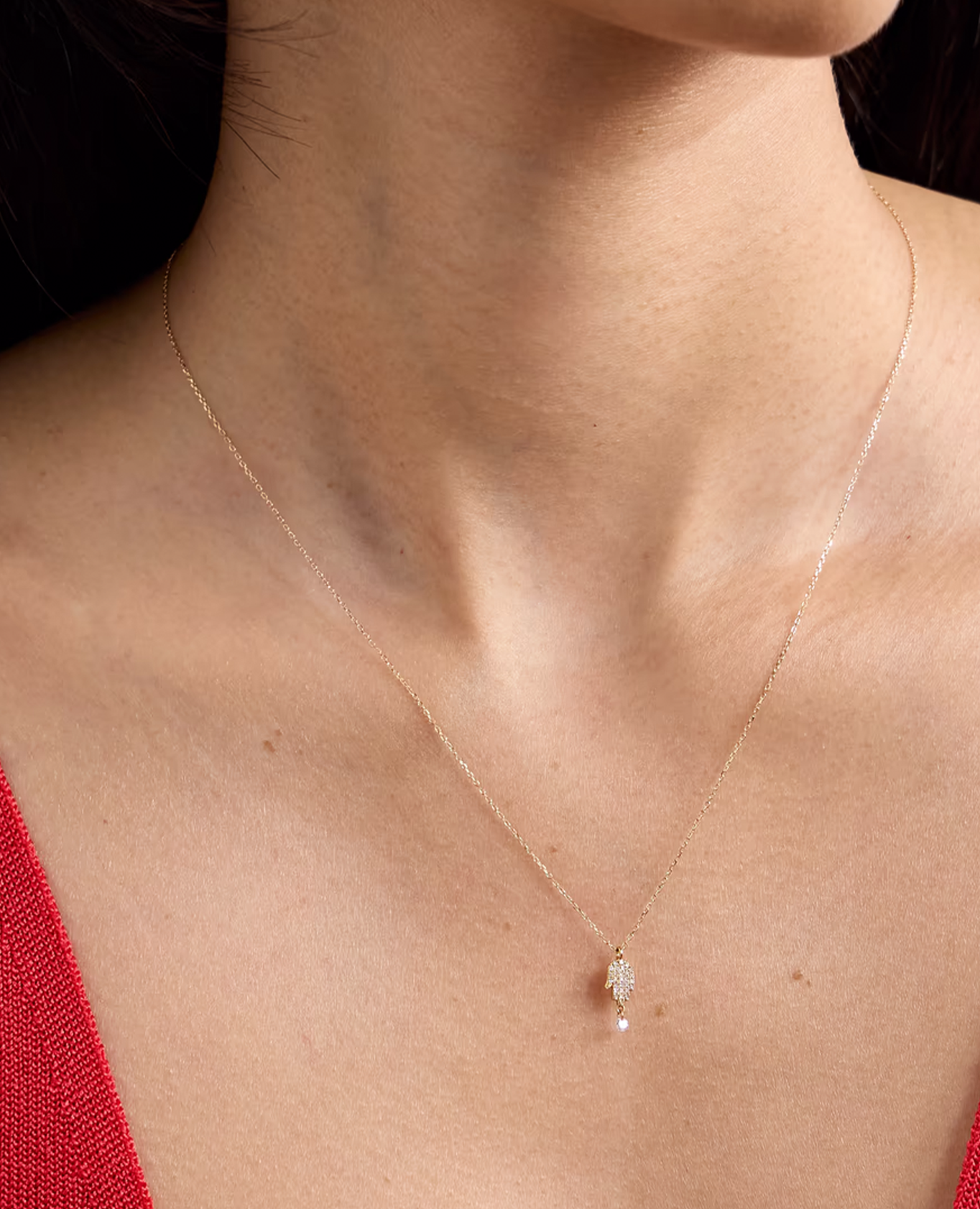 Collier Séléné Fatma pavé un diamant