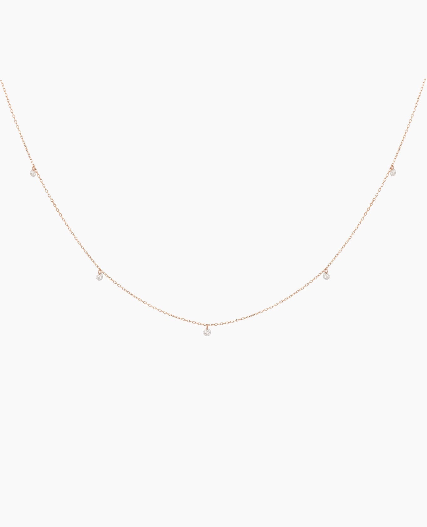 Collier Mini Danaé cinq diamants 0,23