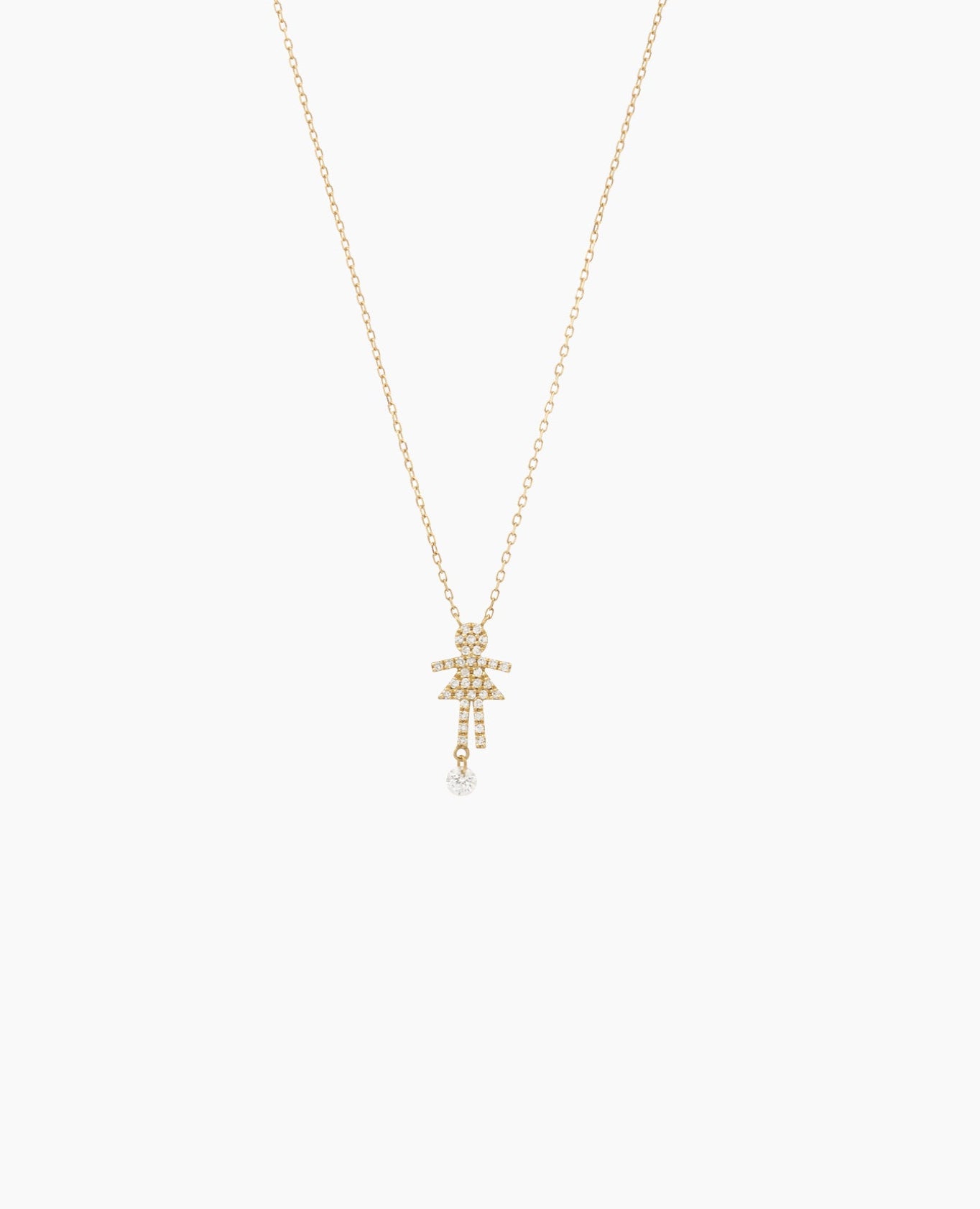 Collier Séléné Girl pavé diamant