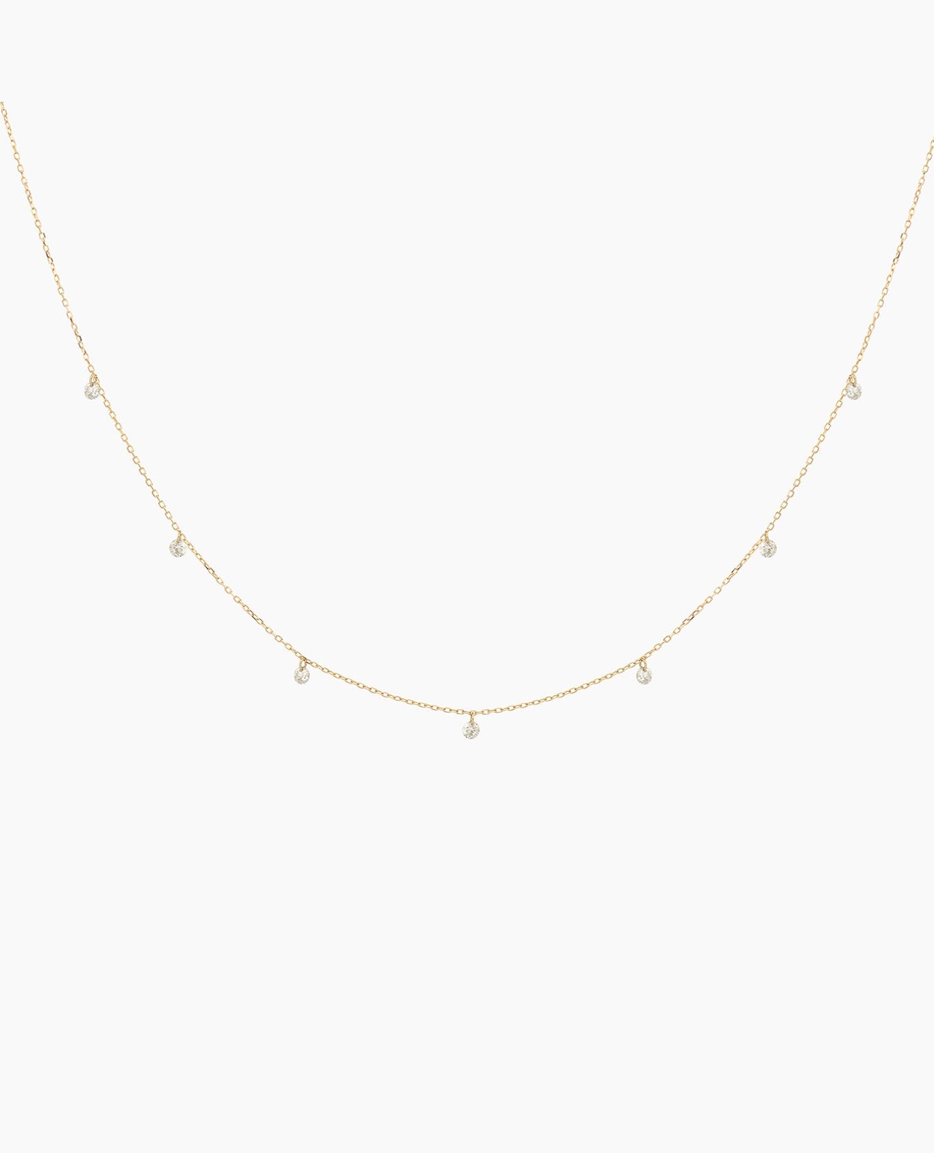 Collier Mini Danaé 7 diamants 0,32 Jaune