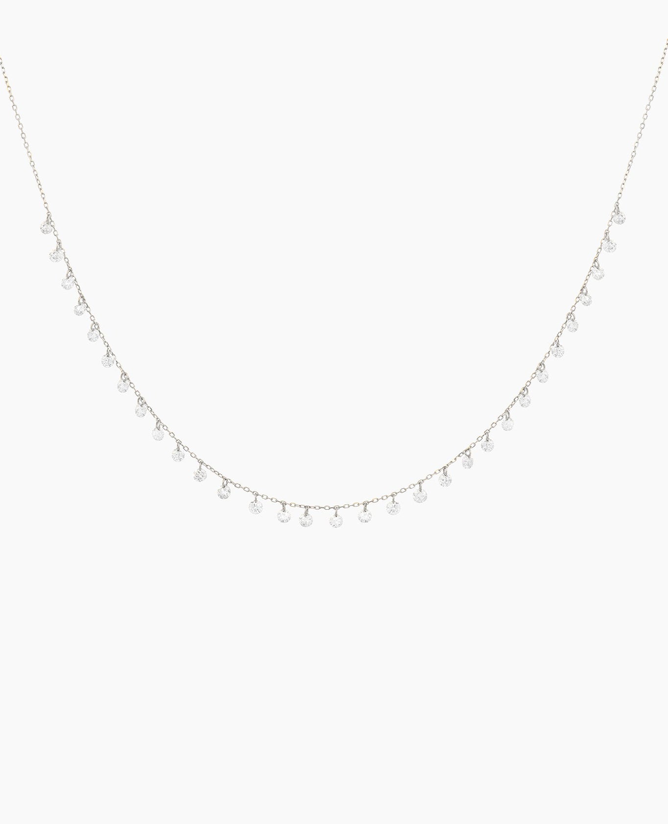 Collier Mini Danaé 31 diamants Blanc