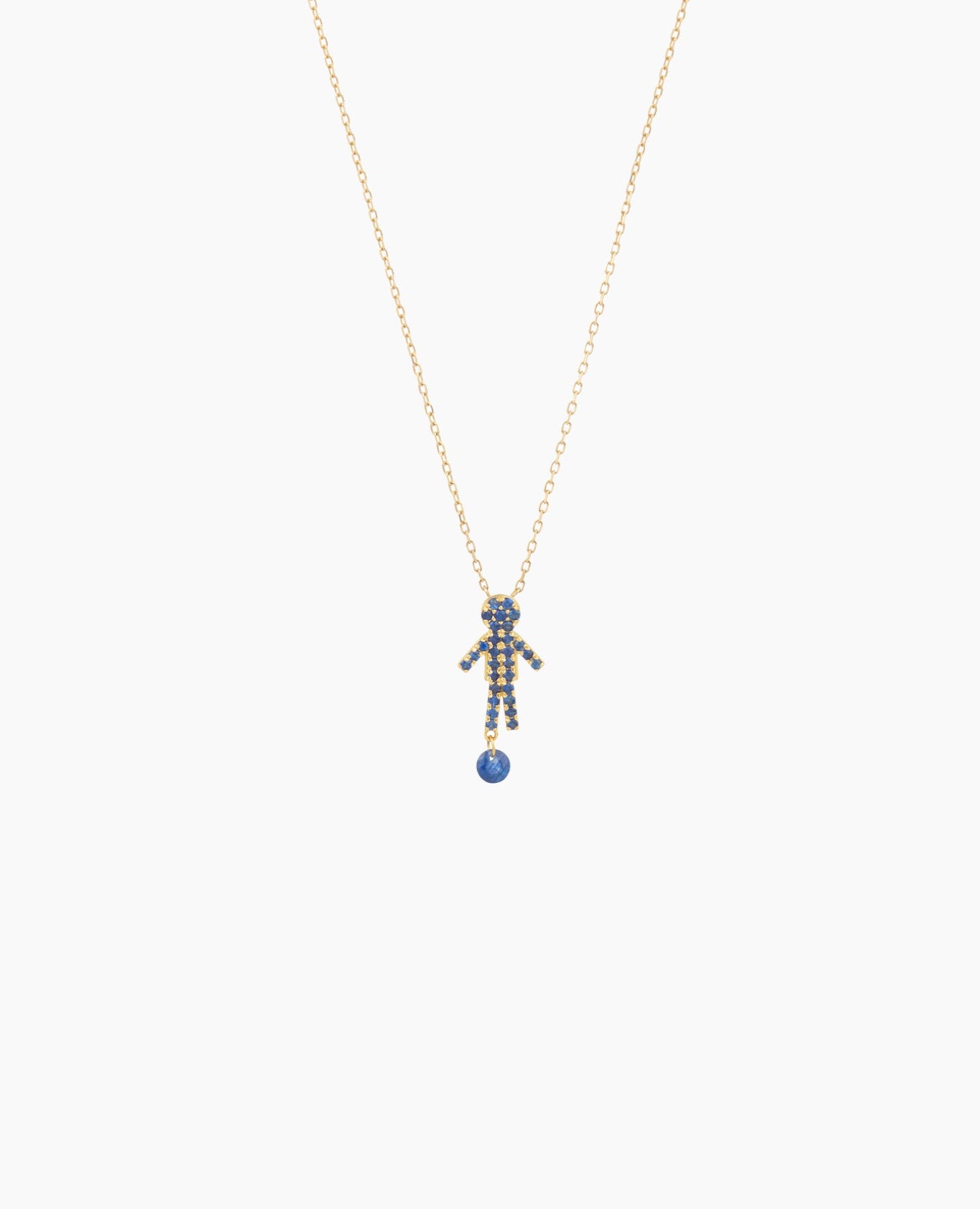 Collier Séléné Boy pavé saphir