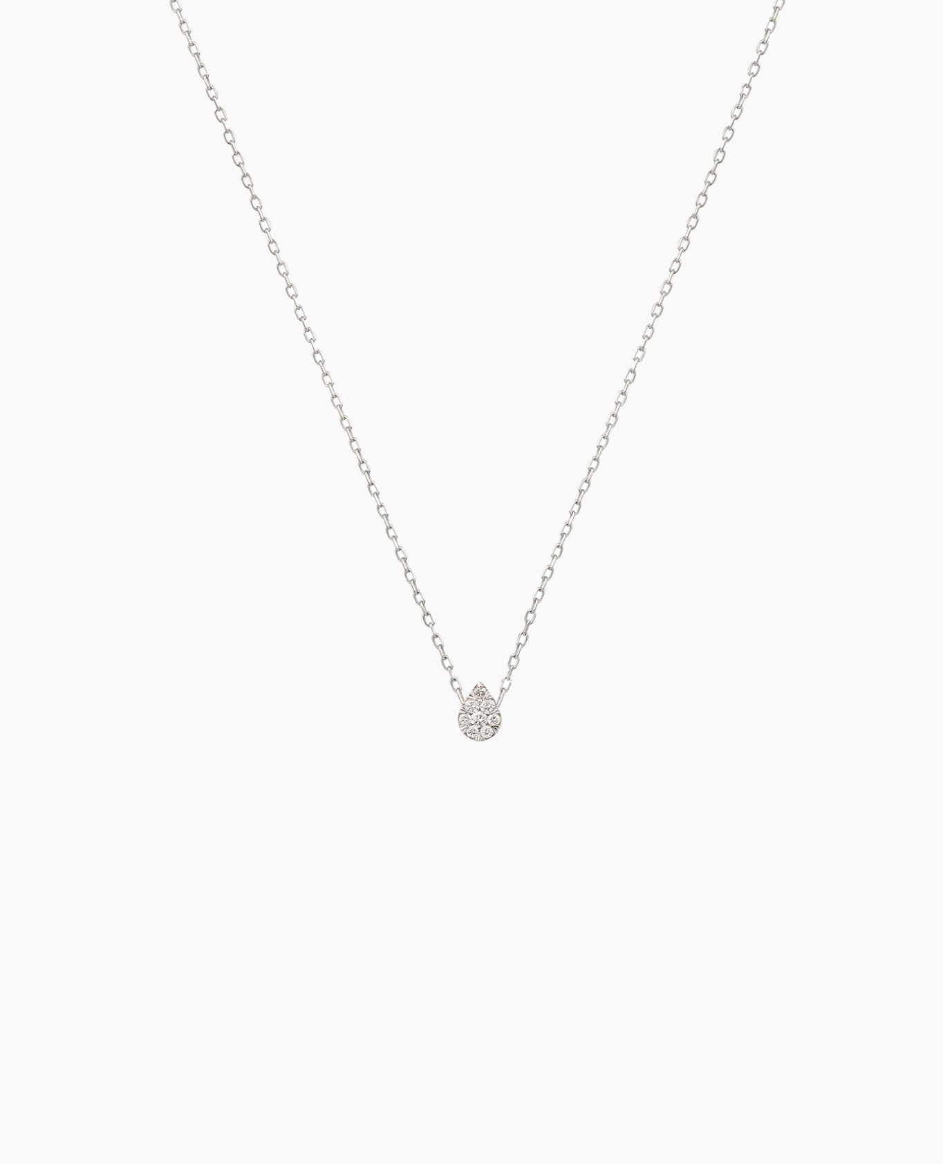 Collier Floating Poire PM Blanc