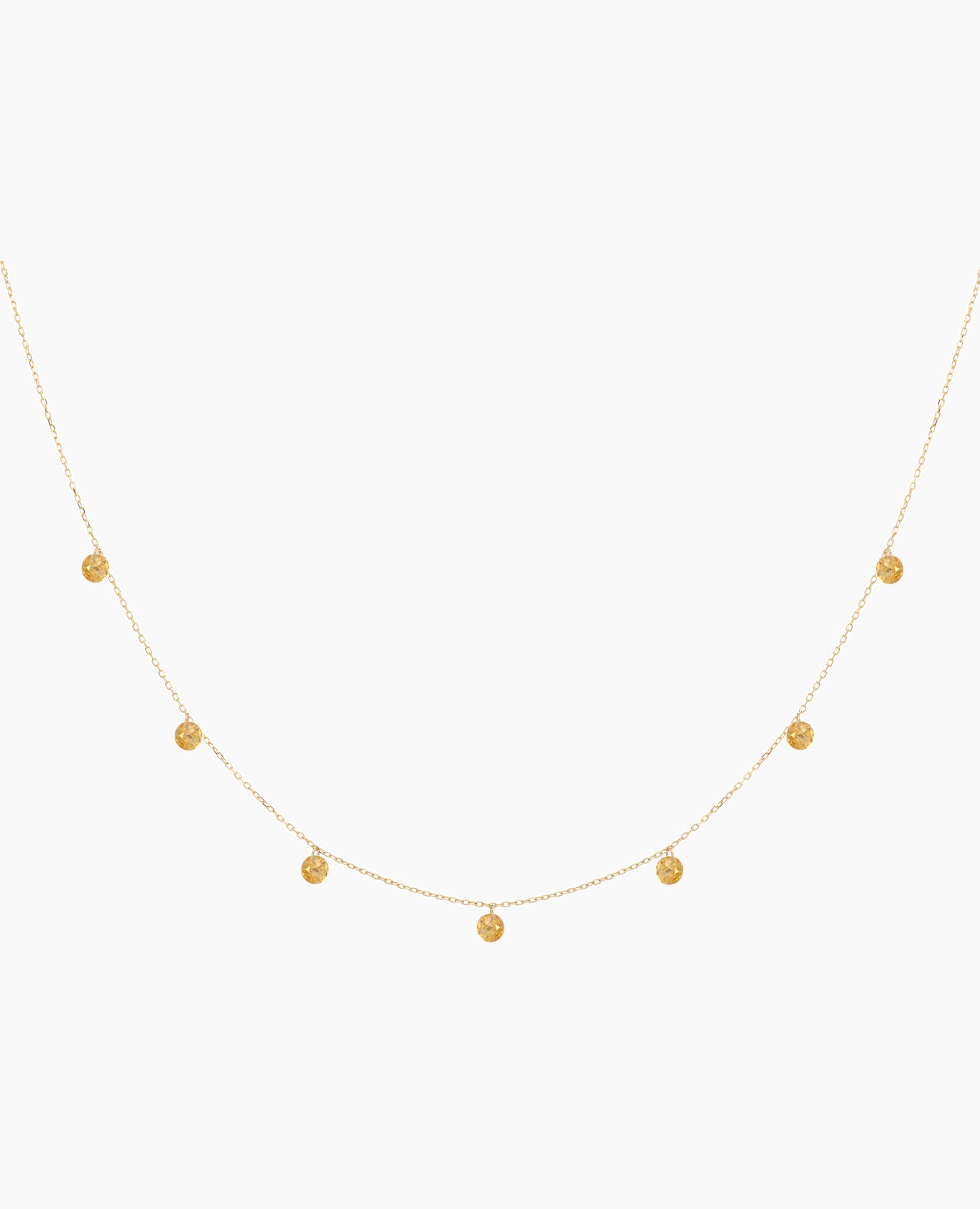 Collier 7 Citrines Jaune