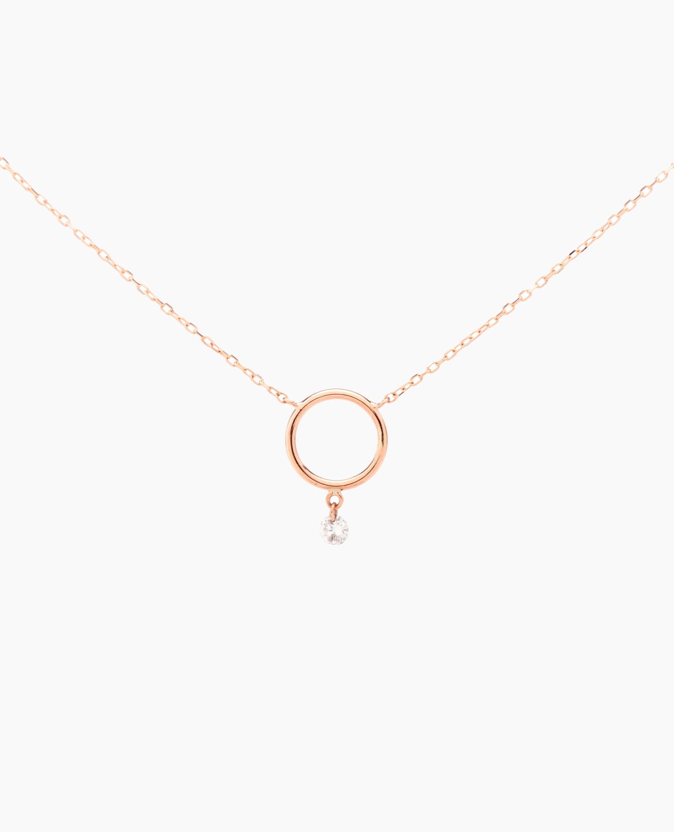 Collier Hélios 1 diamant Rose