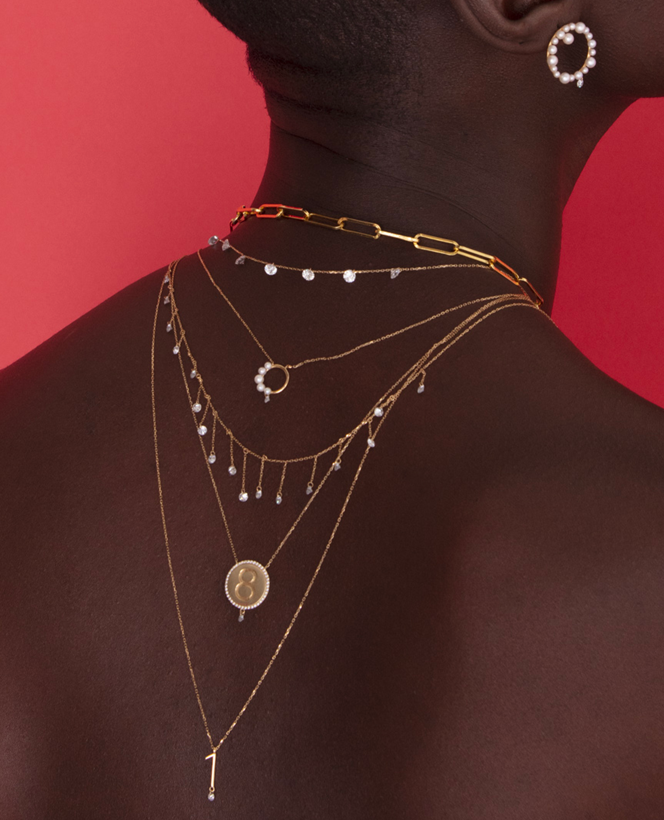Half beaded Aphrodite necklace
