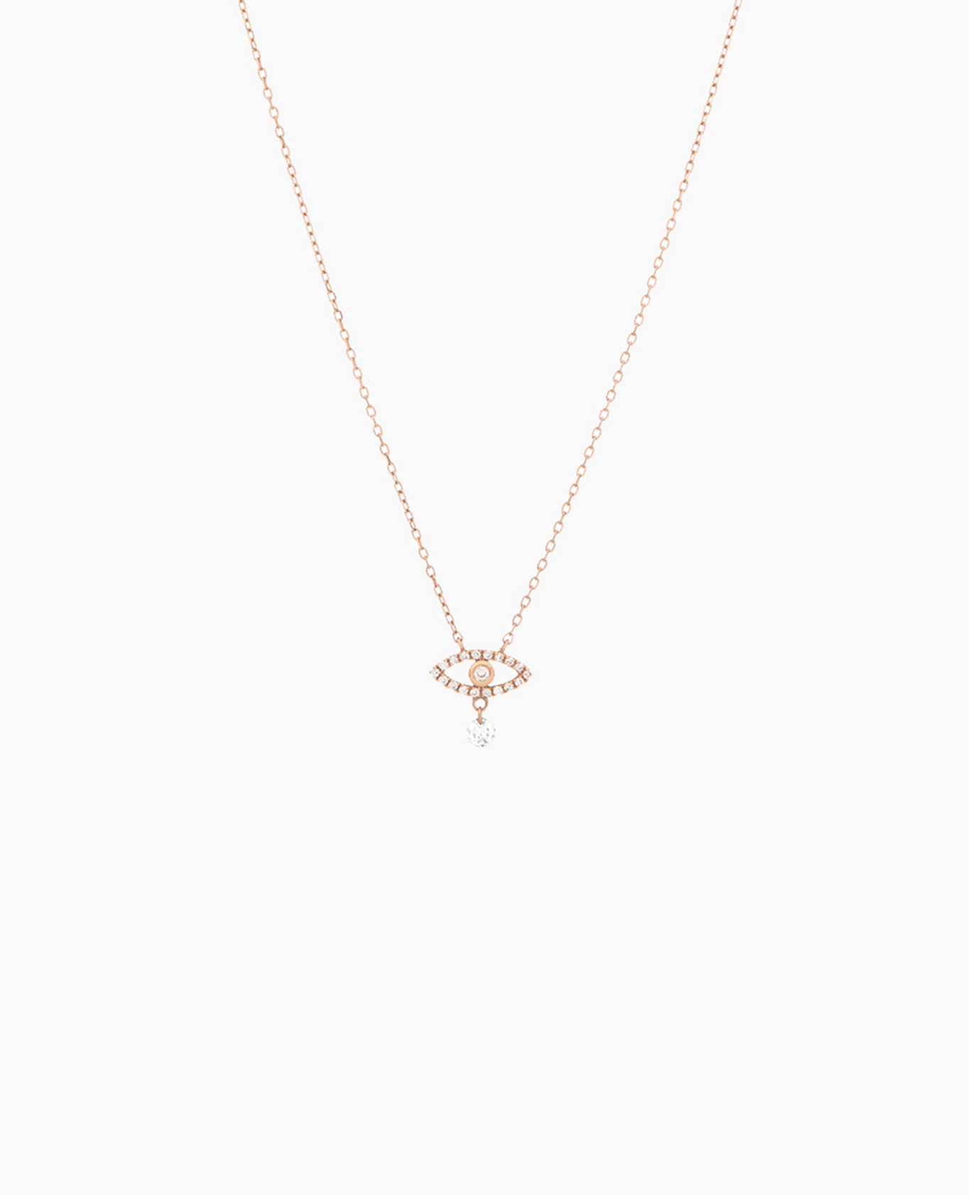 Paved Eye Symbols Necklace