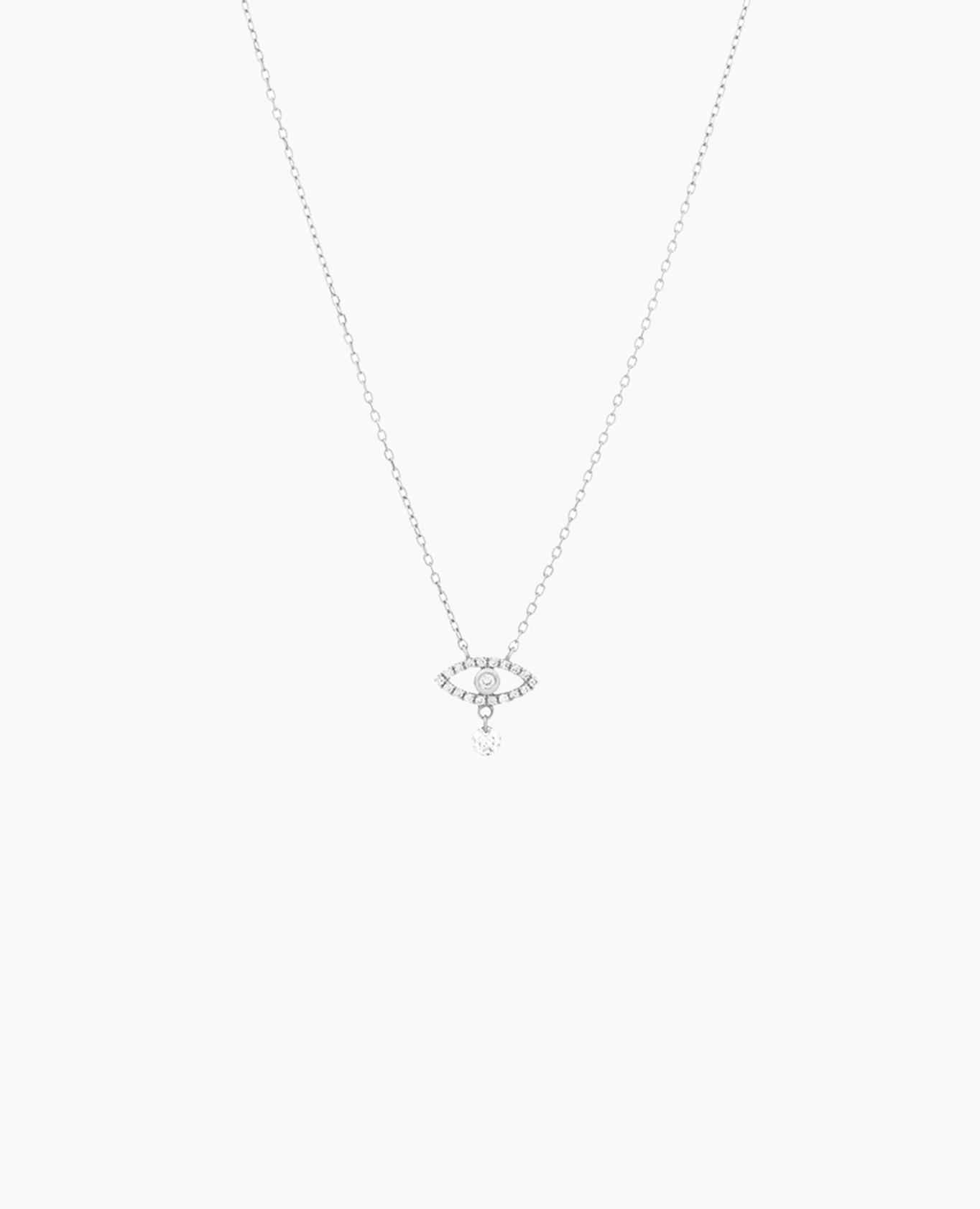 Paved Eye Symbols Necklace