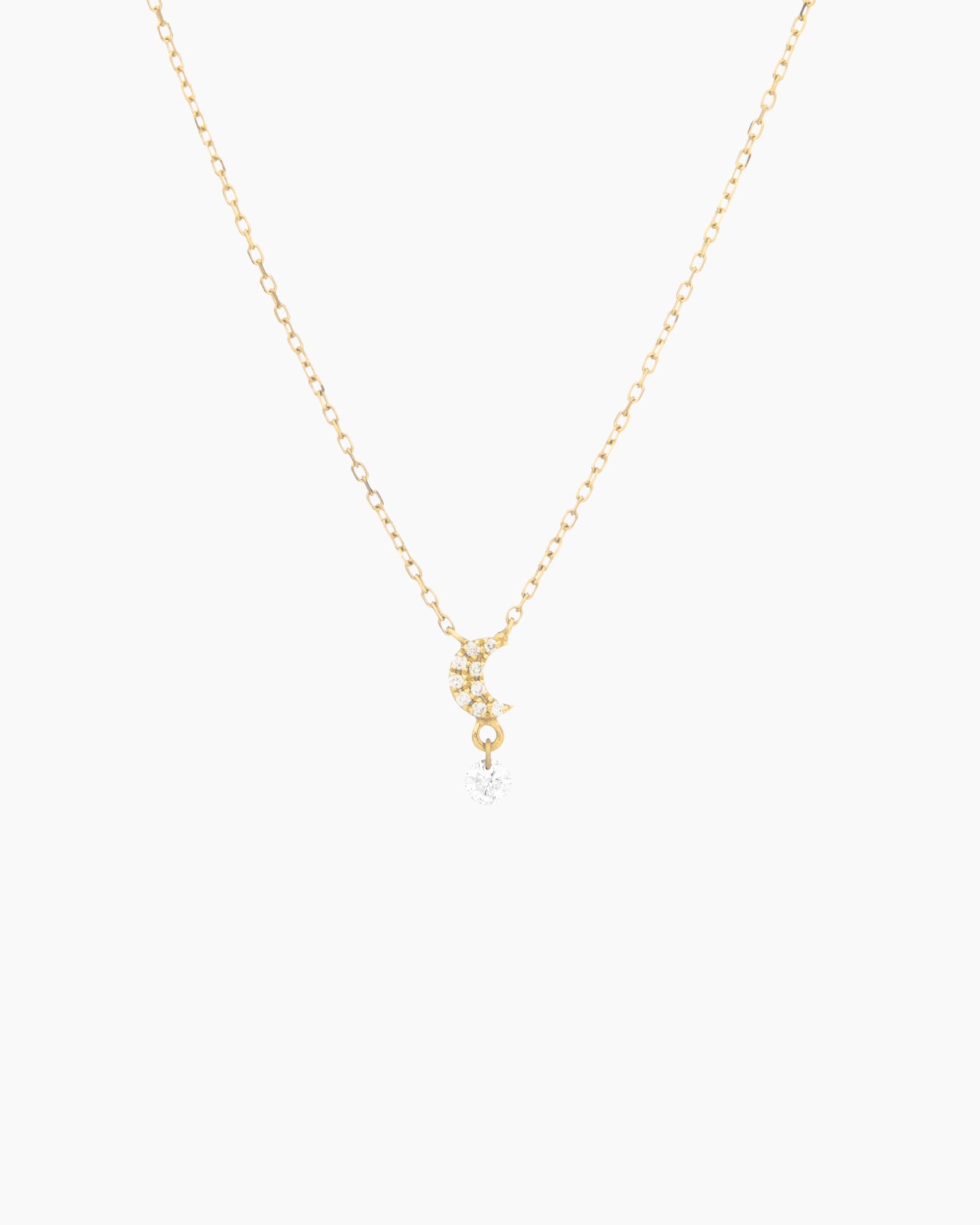 Collier Symboles lune pavé