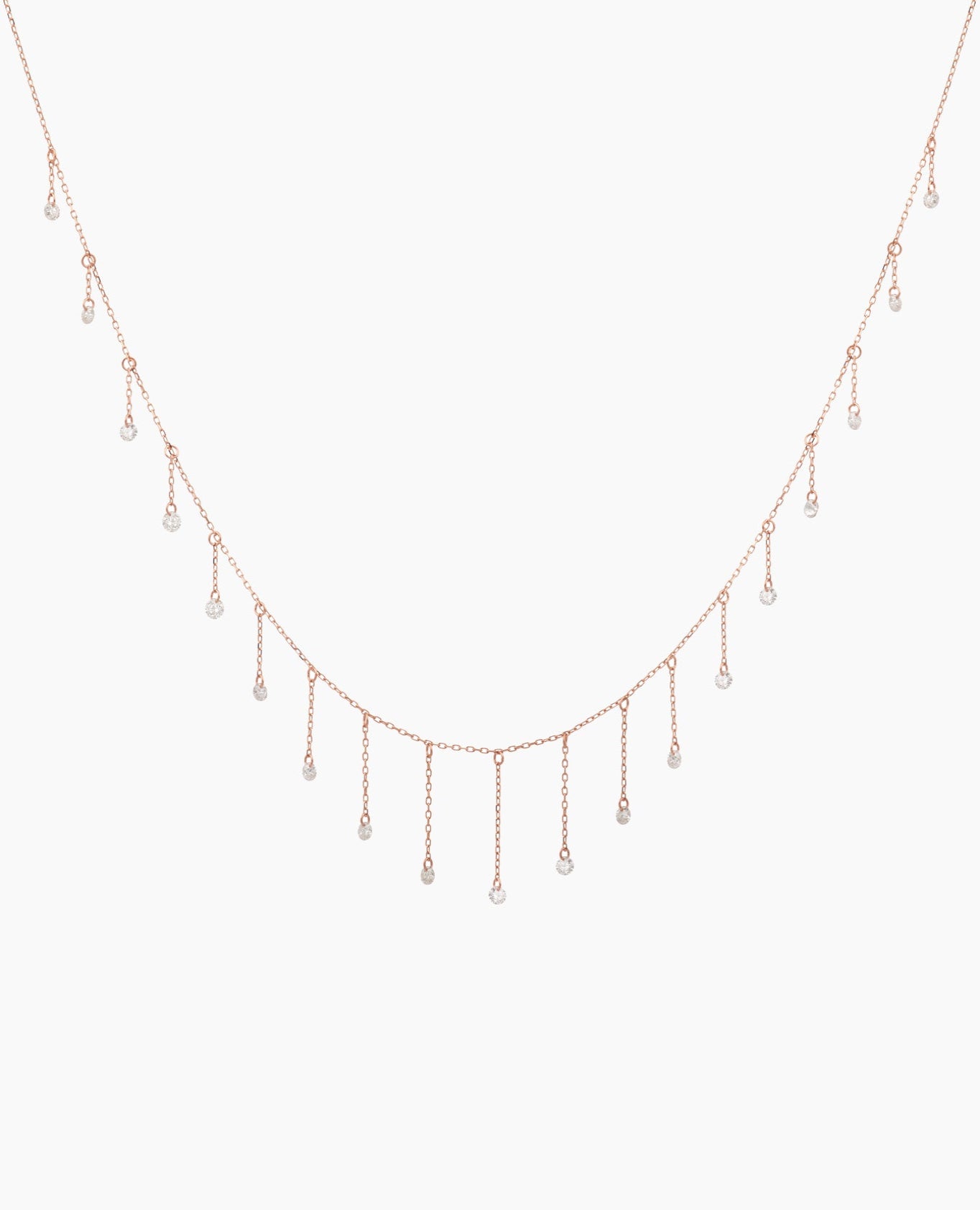 Collier La foule dix-neuf diamants Rose