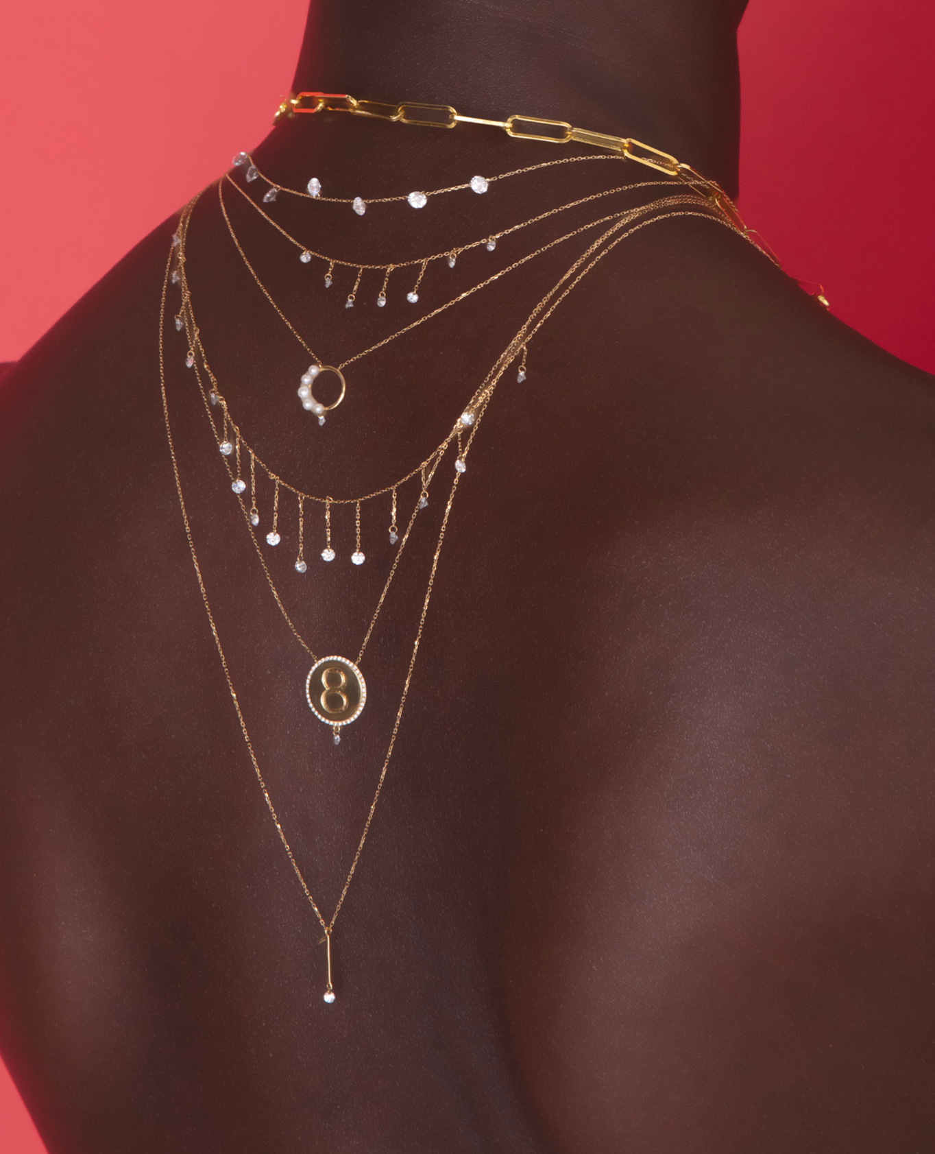 Collier La foule dix-neuf diamants