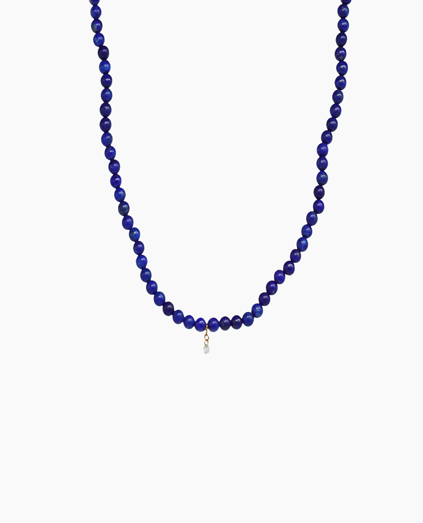 Collier Semi Precious 132 lapis lazuli or Jaune