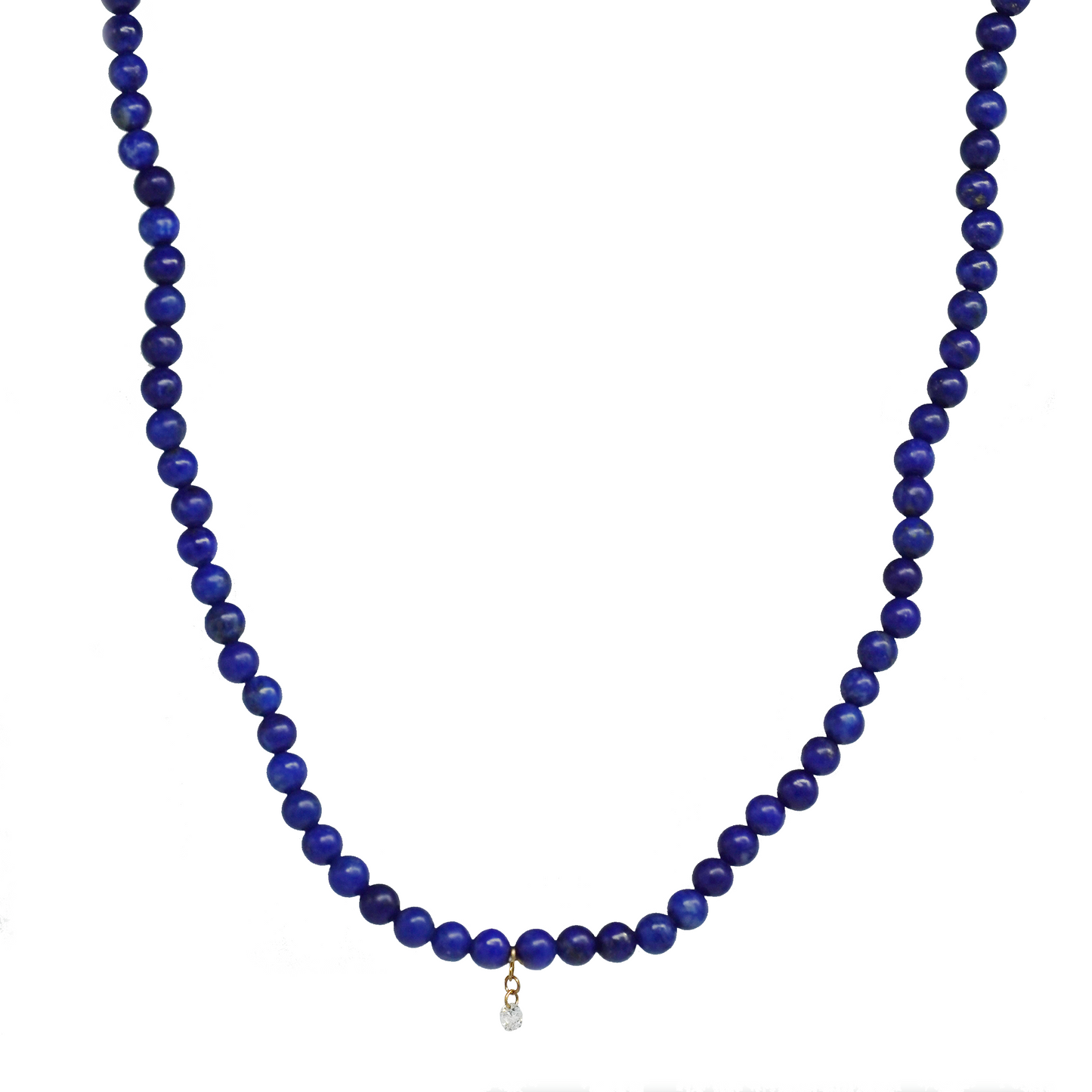 Collier Semi Precious 132 lapis lazuli or Jaune