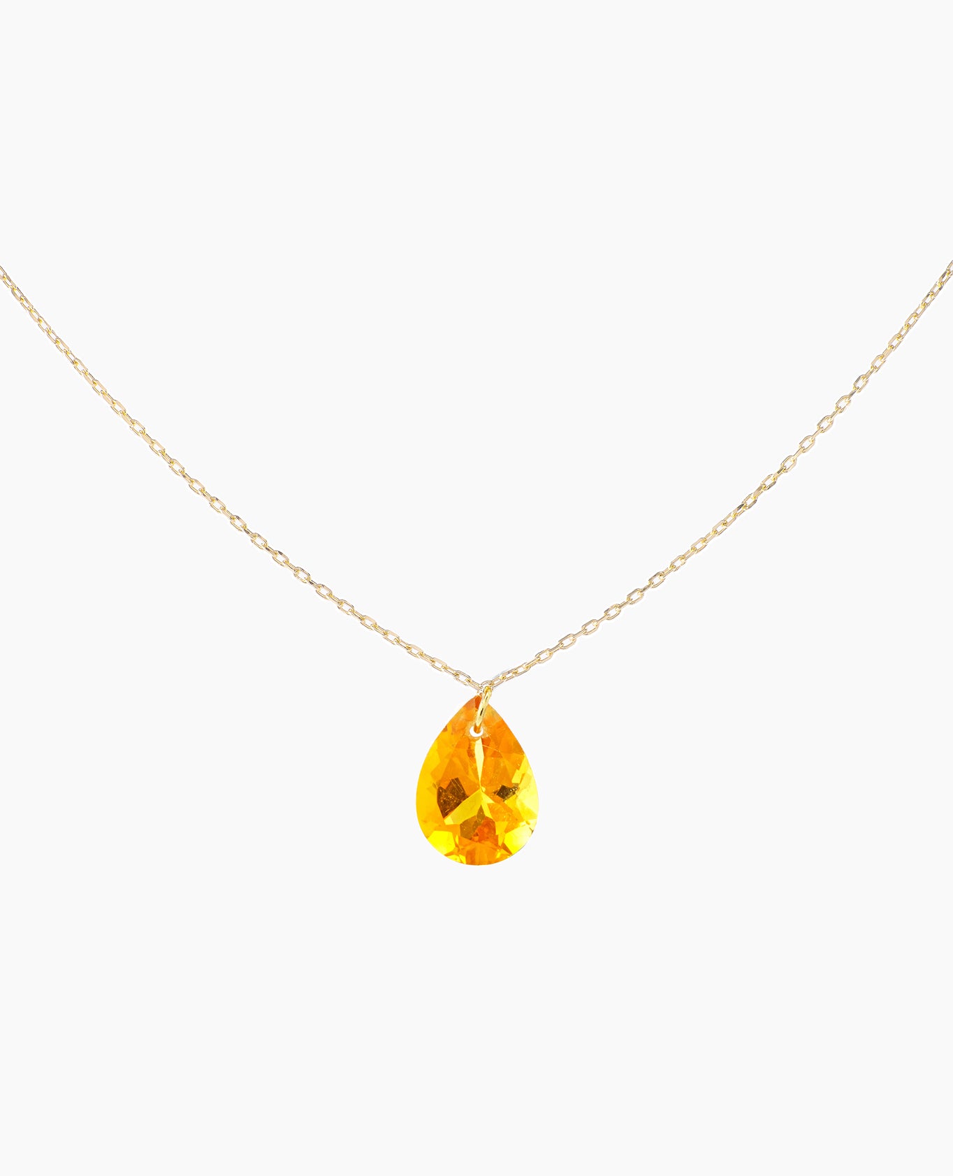 Collier Citrine poire