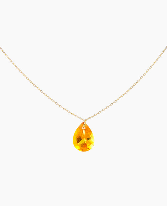 Collier Citrine poire