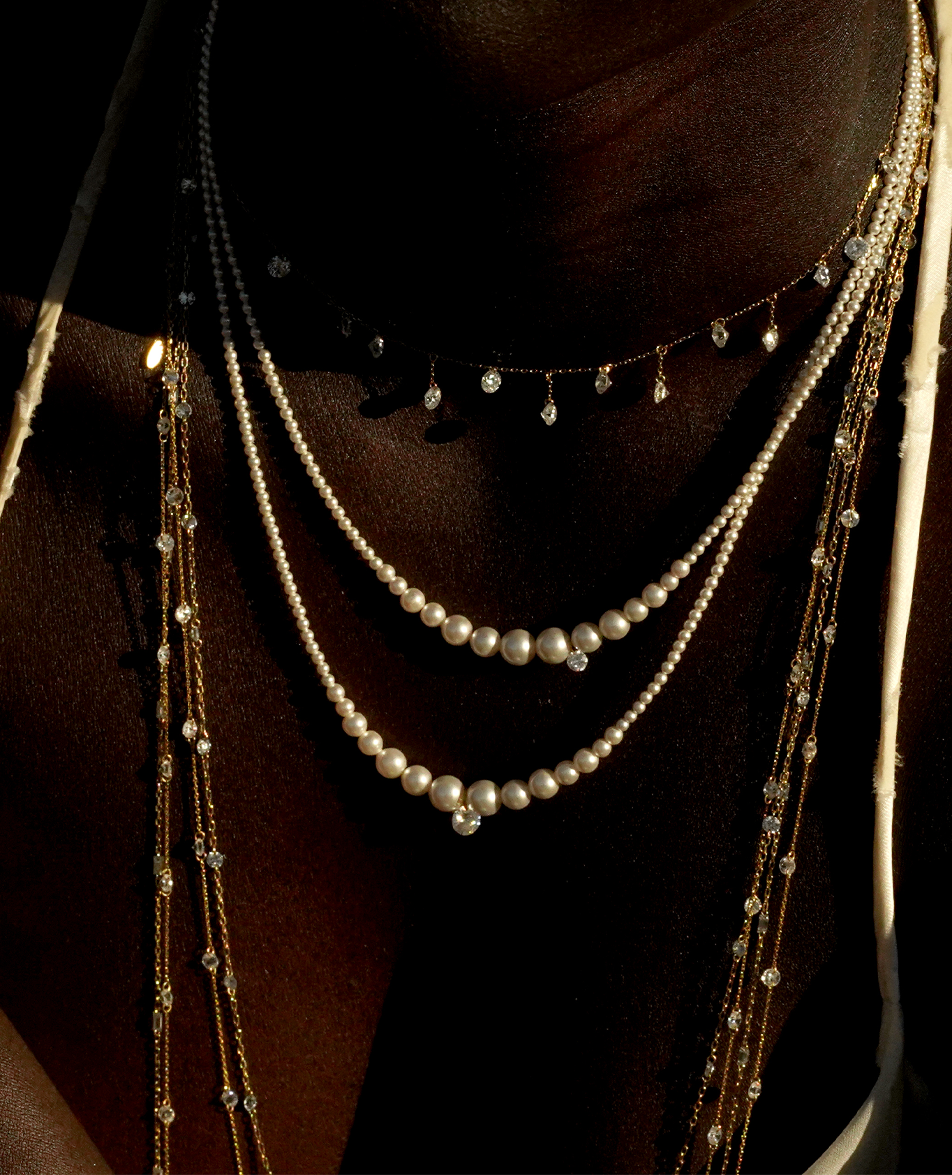Collier Aphrodite avec un diamant