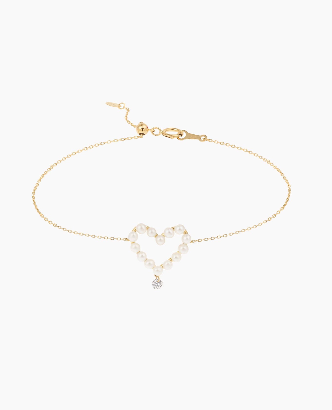 Bracelet Aphrodite cœur perle diamant