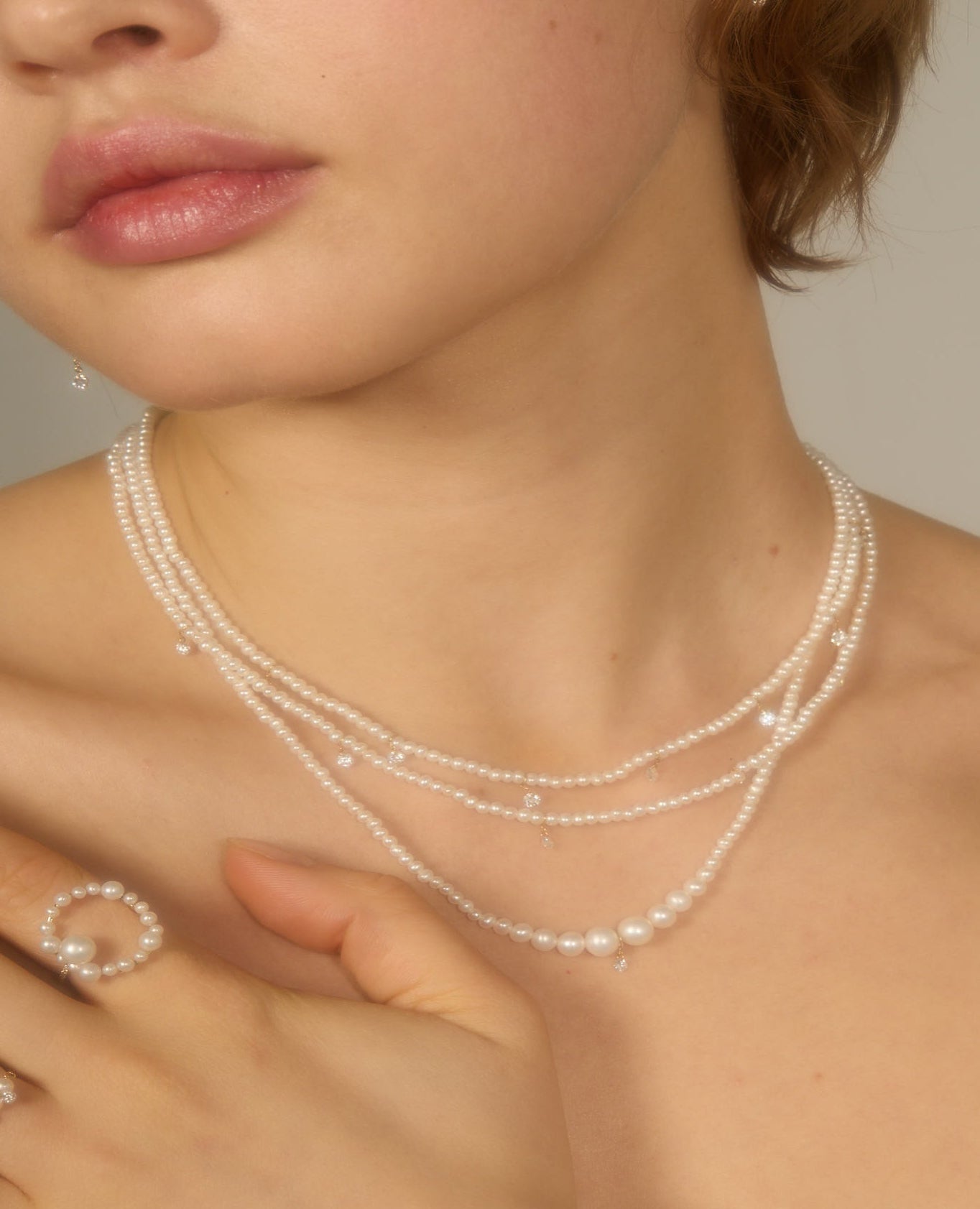Bague Ronde Aphrodite Perlée
